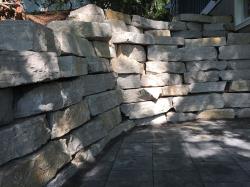 Silver Creek outcropping stone retaining wall 