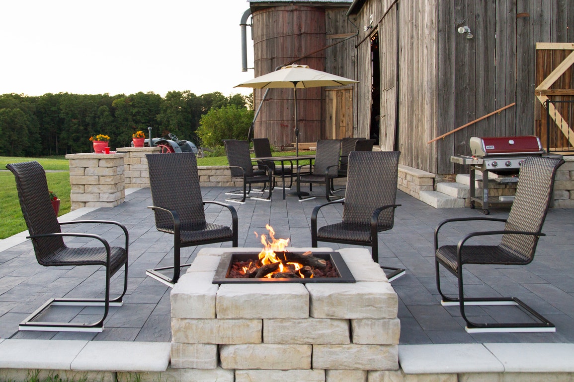 kodah square fire pit kit