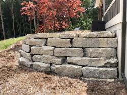 outcropping wall with delta ledge stone